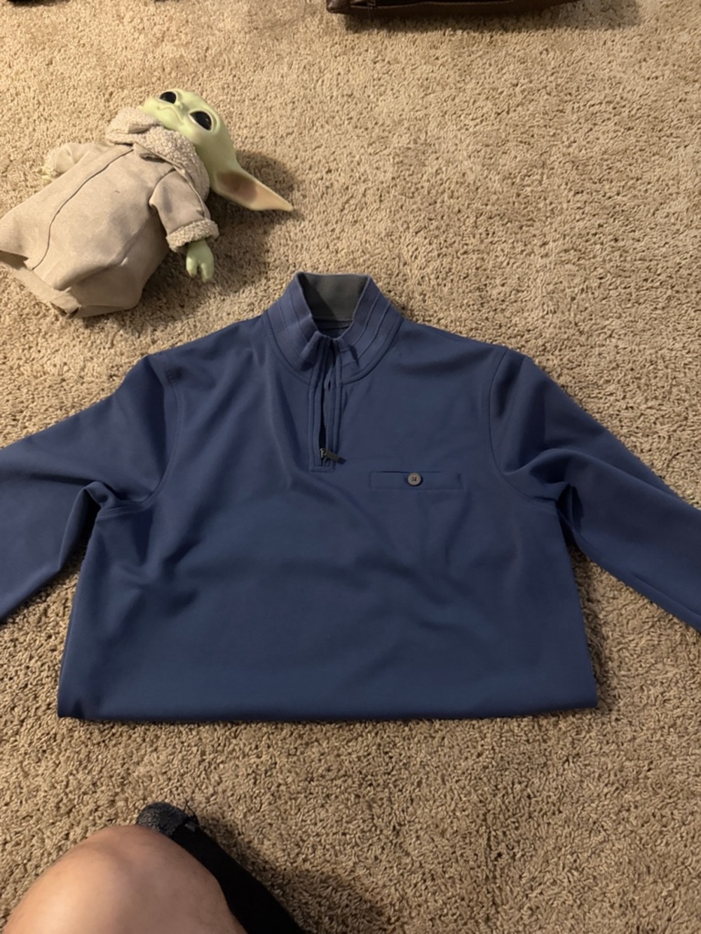 Navy Quarter-Zip Pullover